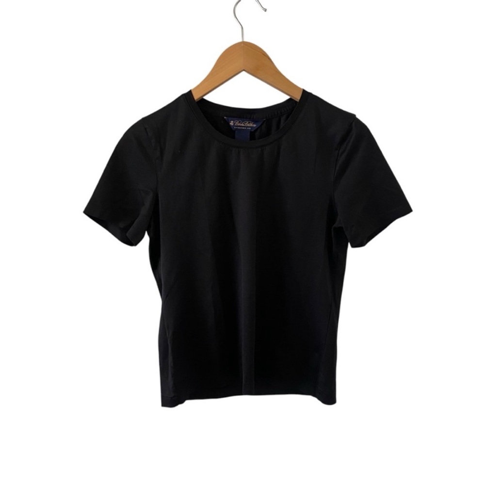 Brooks Brothers  Black Cotton Knit Tee